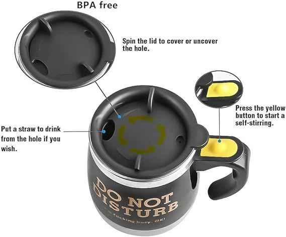 Self Stirring Mug – side view
