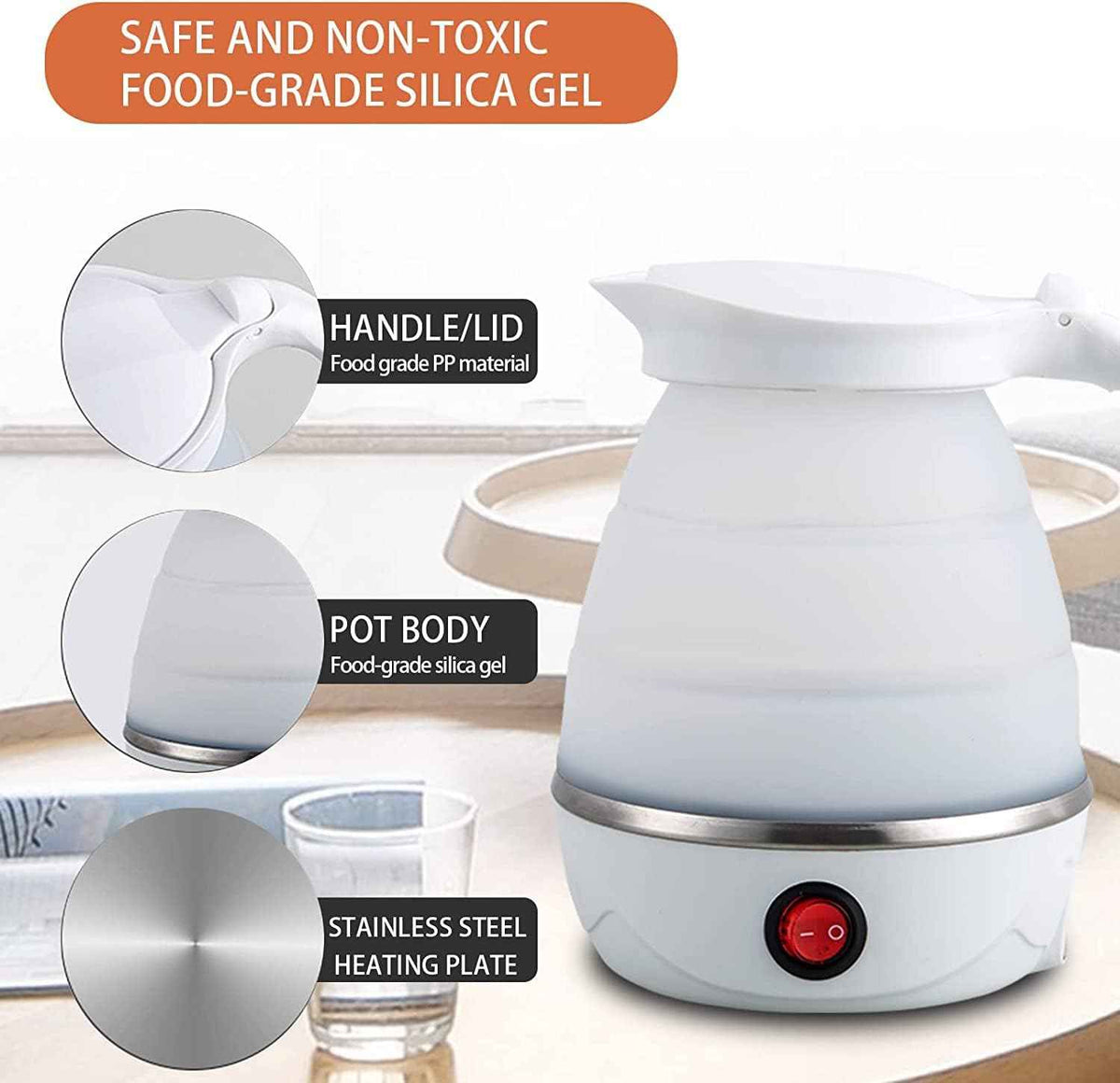 Portable Electric Kettle – packaging and contents