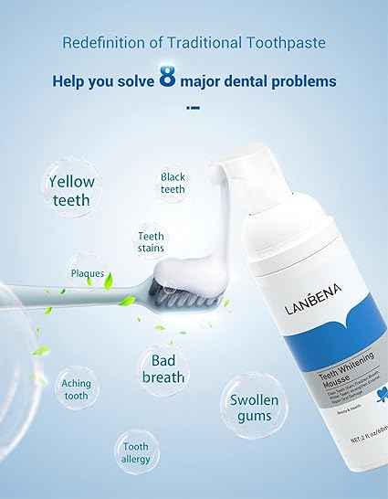 Teeth Whitening Mousse – in use