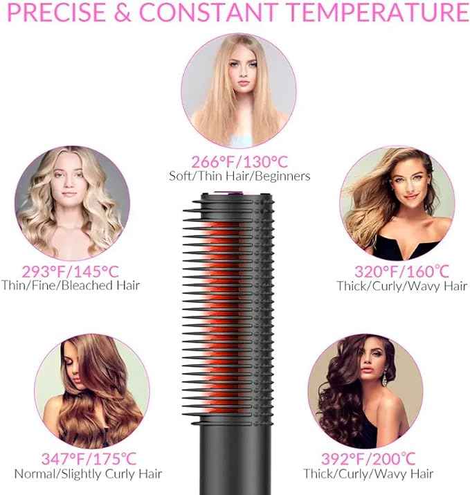 Hair Curler Brush – side view