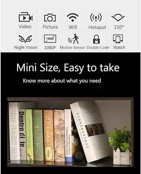 A9 Mini Wireless Security Camera – side view