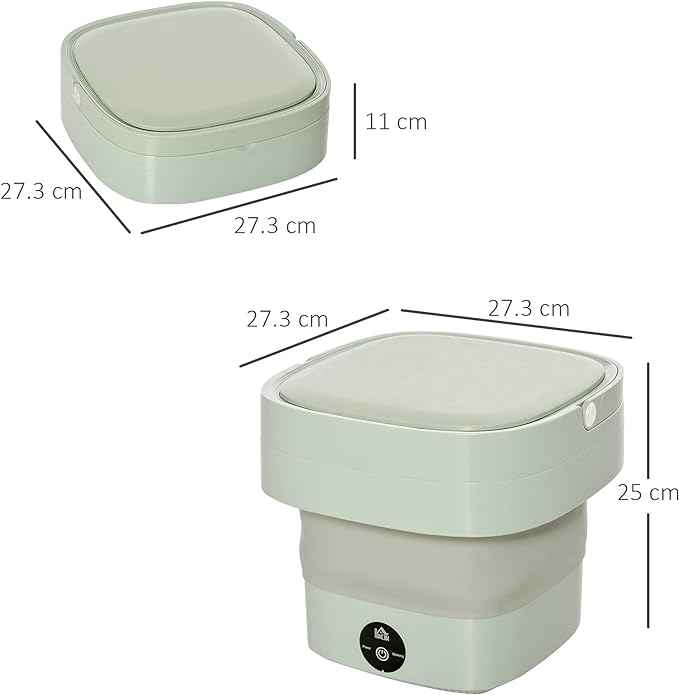 Foldable Mini Laundry Machine – side view