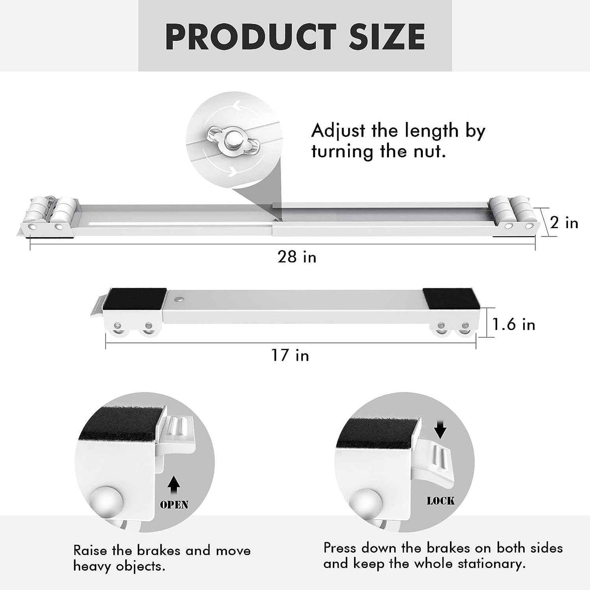 Easy DIY Furniture Mover – front view