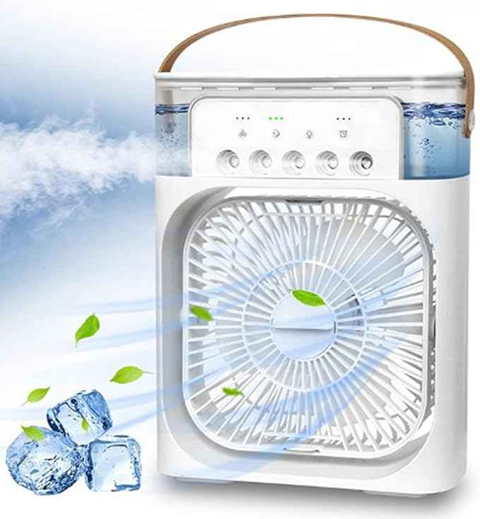 Cooling Fan With Ice – front view