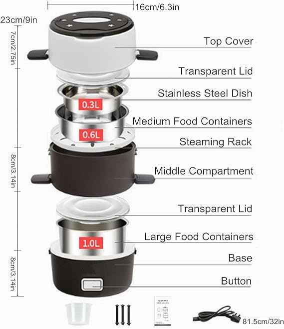 Electric Heating Lunch Box – detail view