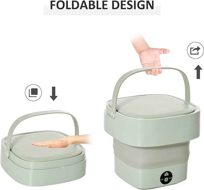 Foldable Mini Laundry Machine – front view