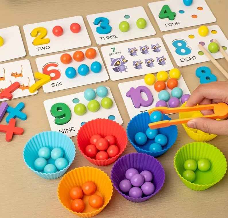 Montessori Wooden Math Counting Set