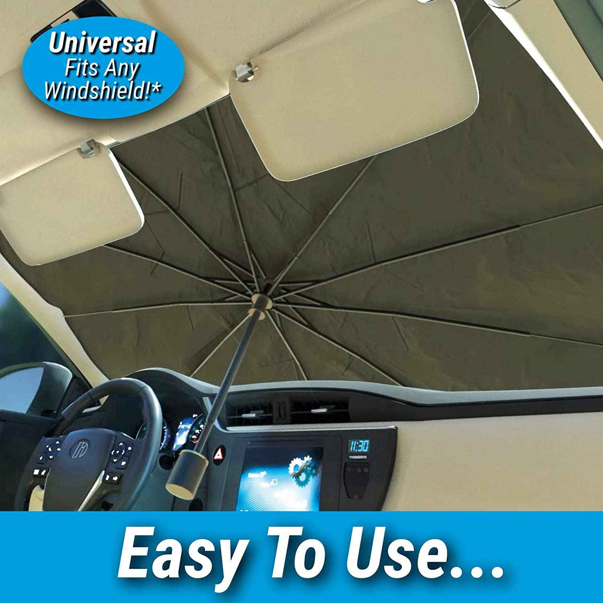 Car Windshield Sun Shade – in use
