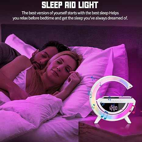 Digital Led Wireless Charger Speaker – side view