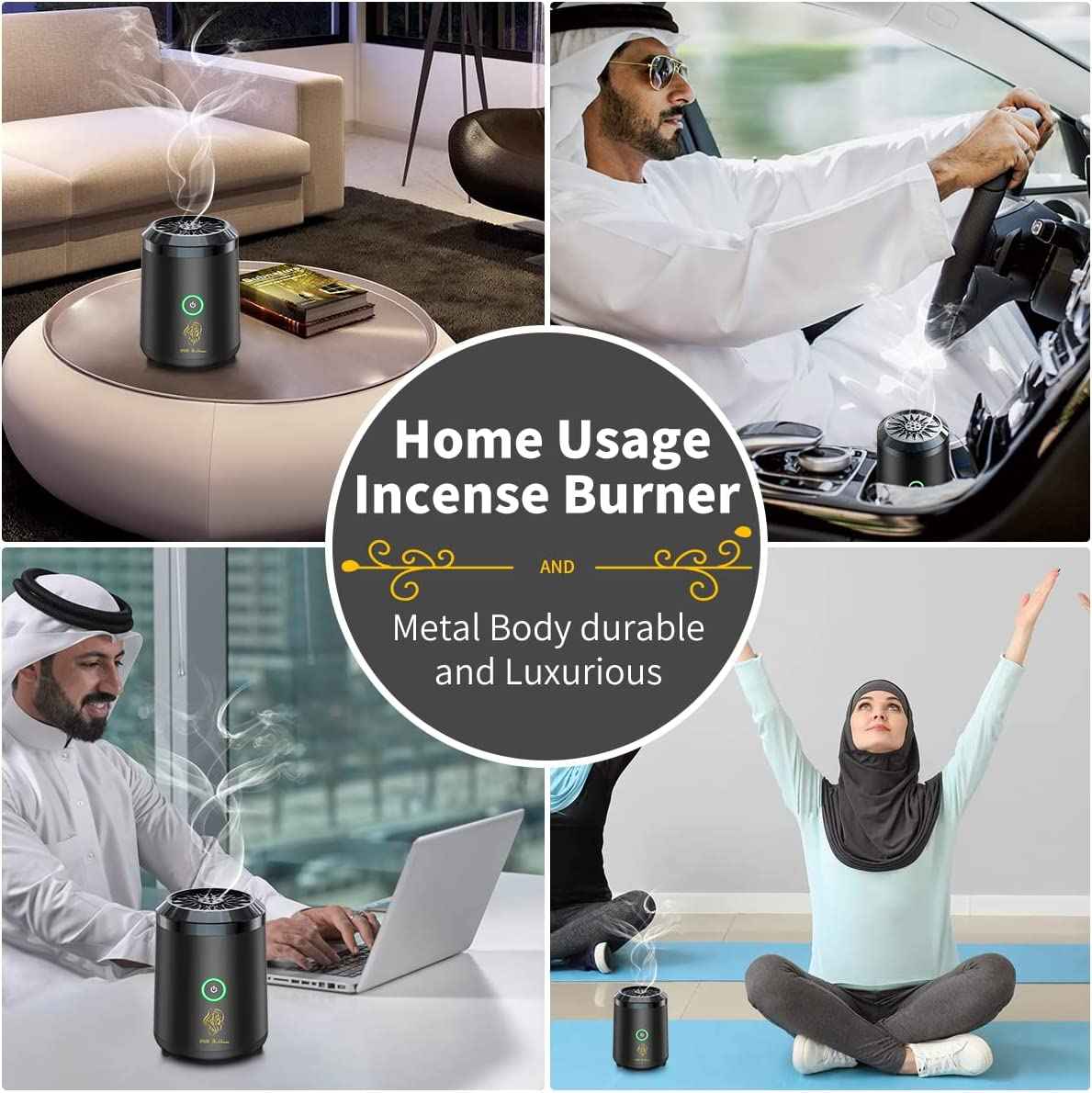 Smart Bakhoor Dispenser – packaging and contents