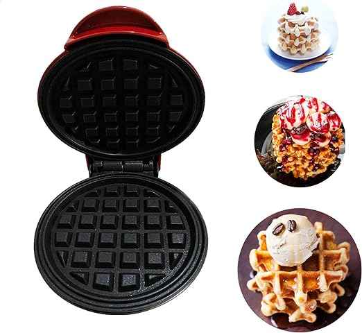 Electric Mini Waffle Maker – side view