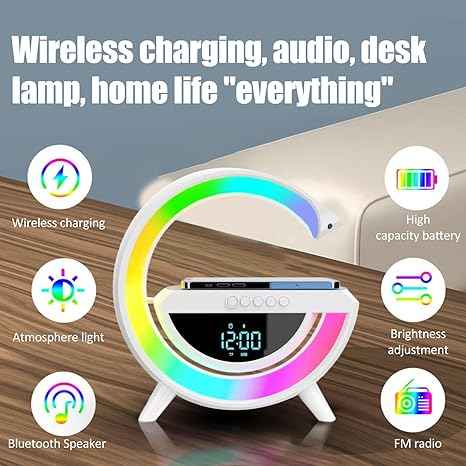 Digital Led Wireless Charger Speaker – detail view