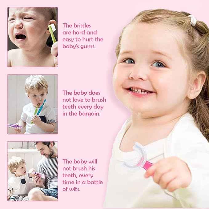 Kids U-Shaped Toothbrush – side view