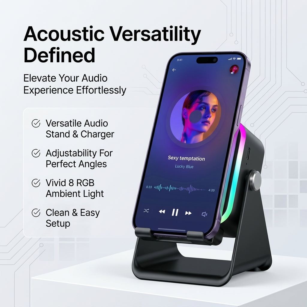 4-in-1 Wireless Induction Bluetooth Speaker – front view