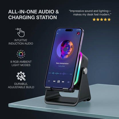 4-in-1 Wireless Induction Bluetooth Speaker – detail view