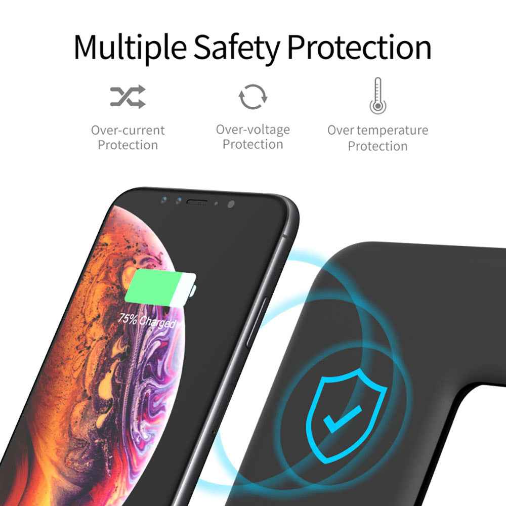 3-in-1 Wireless Charger Stand – side view