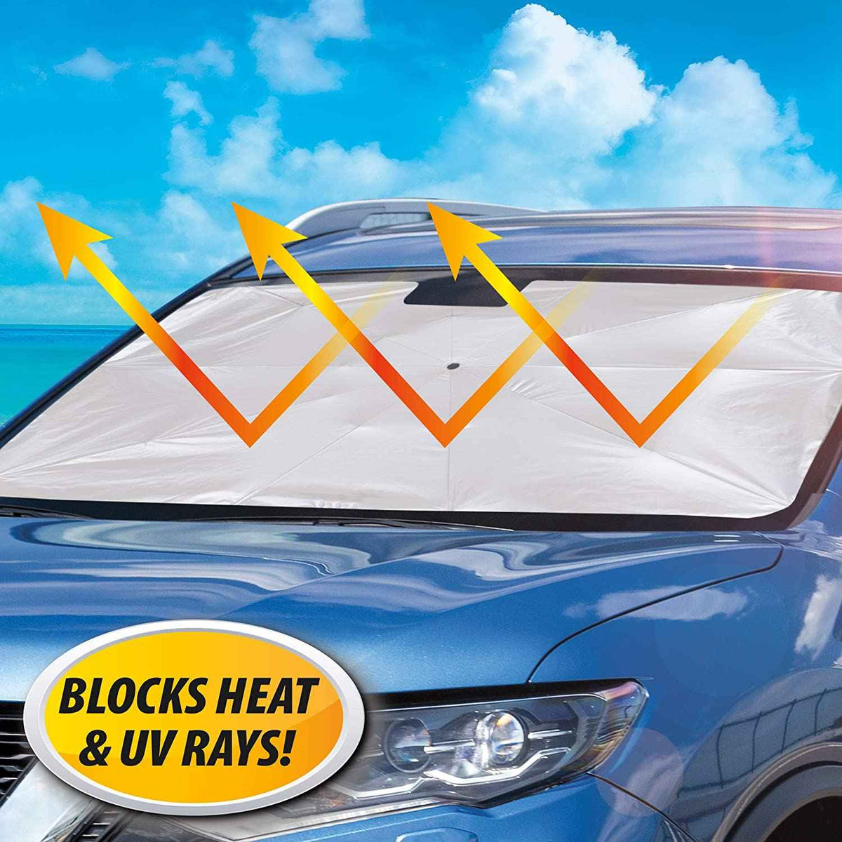 Car Windshield Sun Shade – close-up