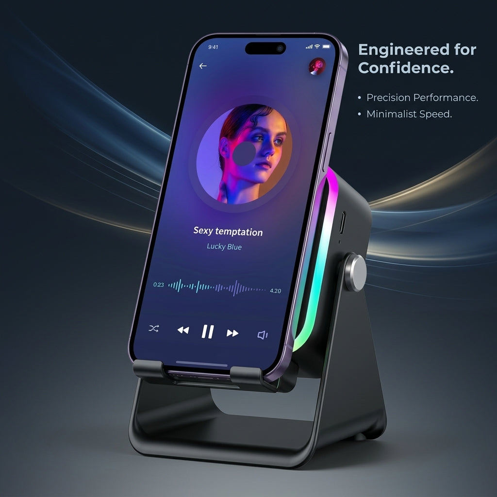 4-in-1 Wireless Induction Bluetooth Speaker – side view