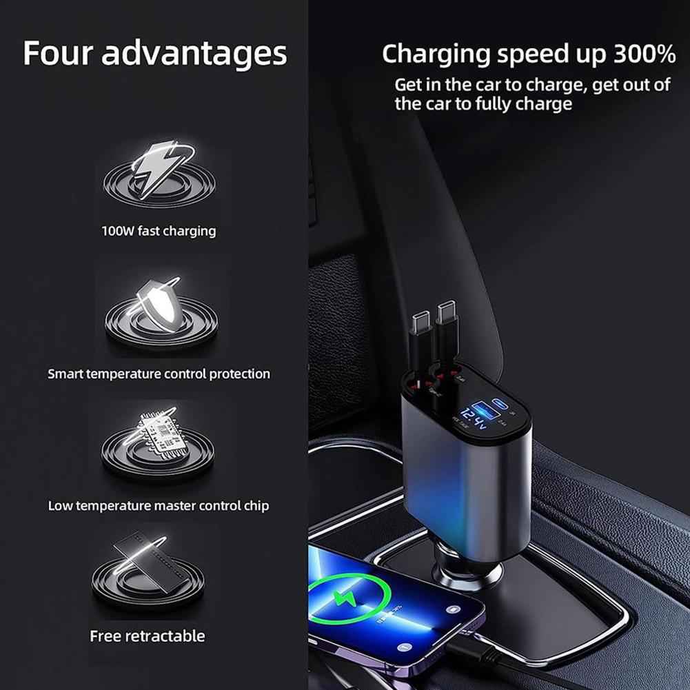 4 in 1 Retractable Charger – detail view