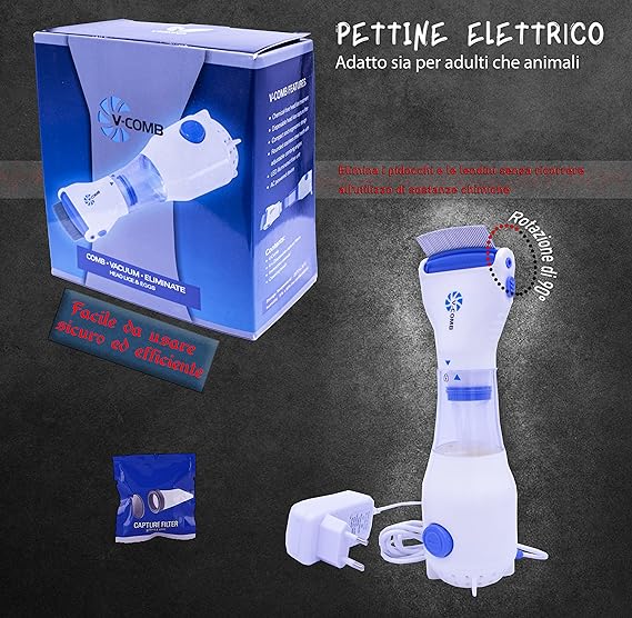 Electric Head Lice Comb – side view