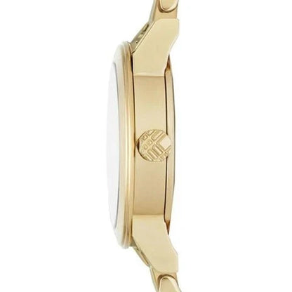 Burberry Ladies Watch The City Engraved Check Gold Bu9234