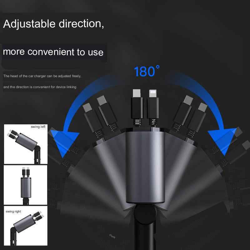 4 in 1 Retractable Charger – side view