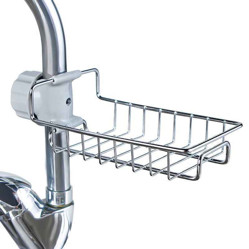 Stainless Steel Faucet Shelf – side view