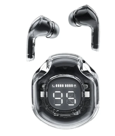 T8 Crystal Wireless Earphones – side view