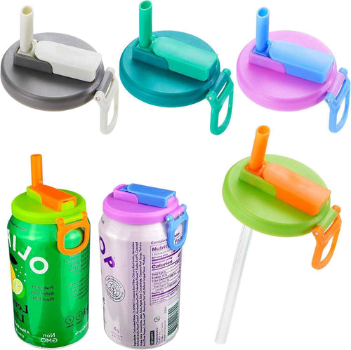 Silicone Can Cap with Straw – Reusable Lids