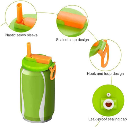 Silicone Can Cap with Straw – Reusable Lids