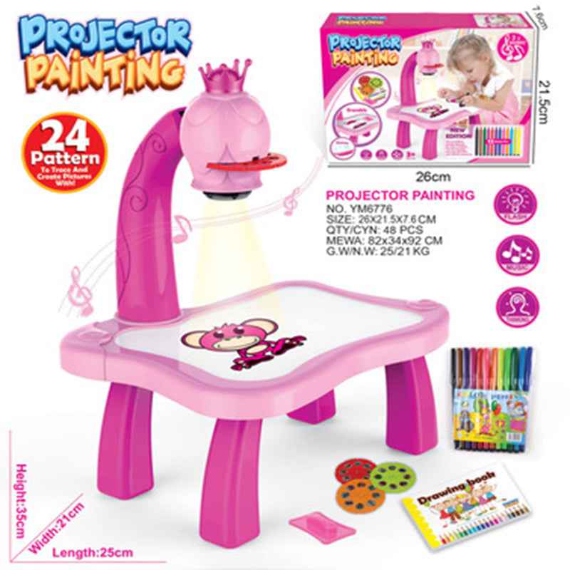 Kids Projector Drawing Table – detail view