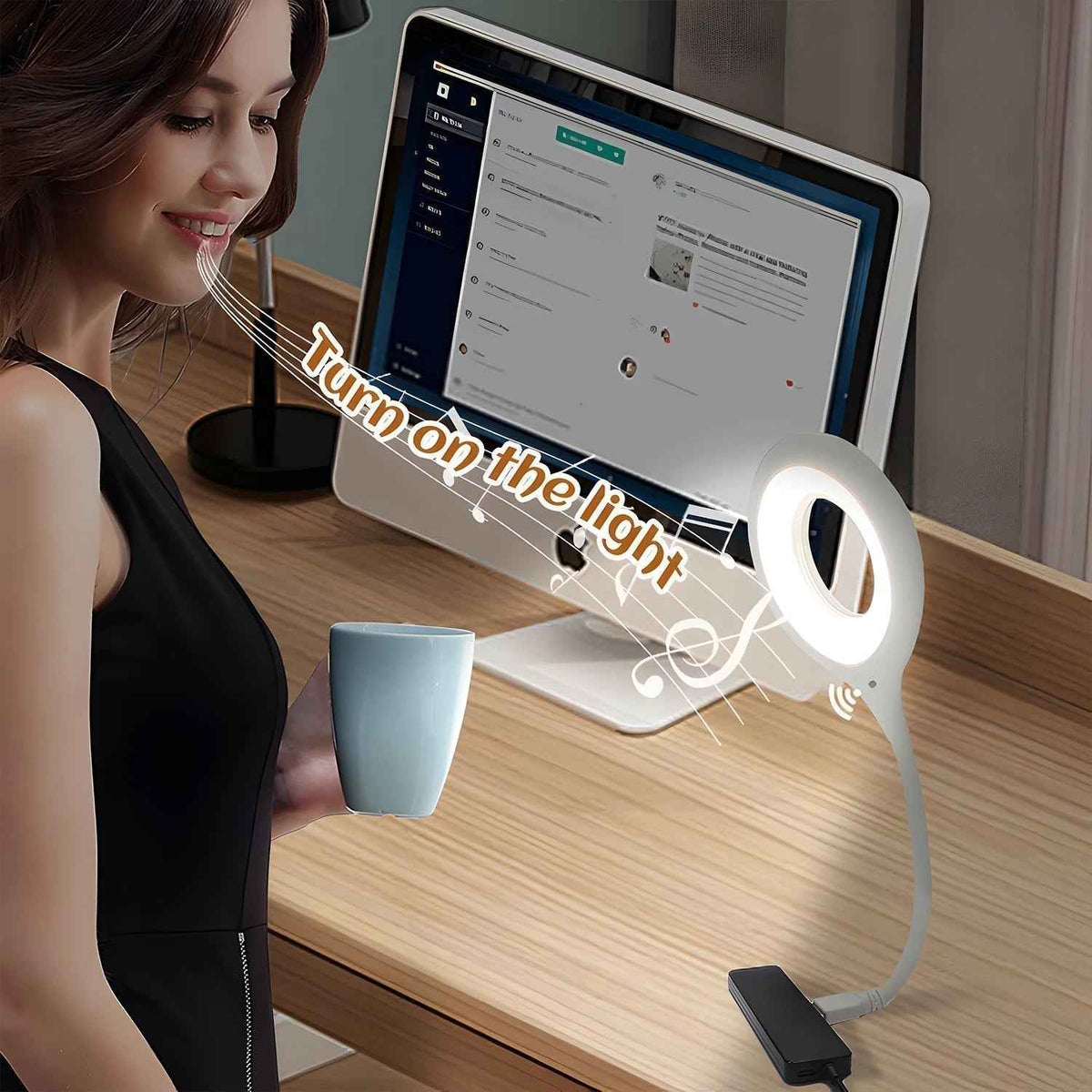 Smart Voice Control USB Light – front view