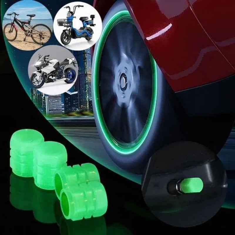Luminous Tire Valve Caps – in use