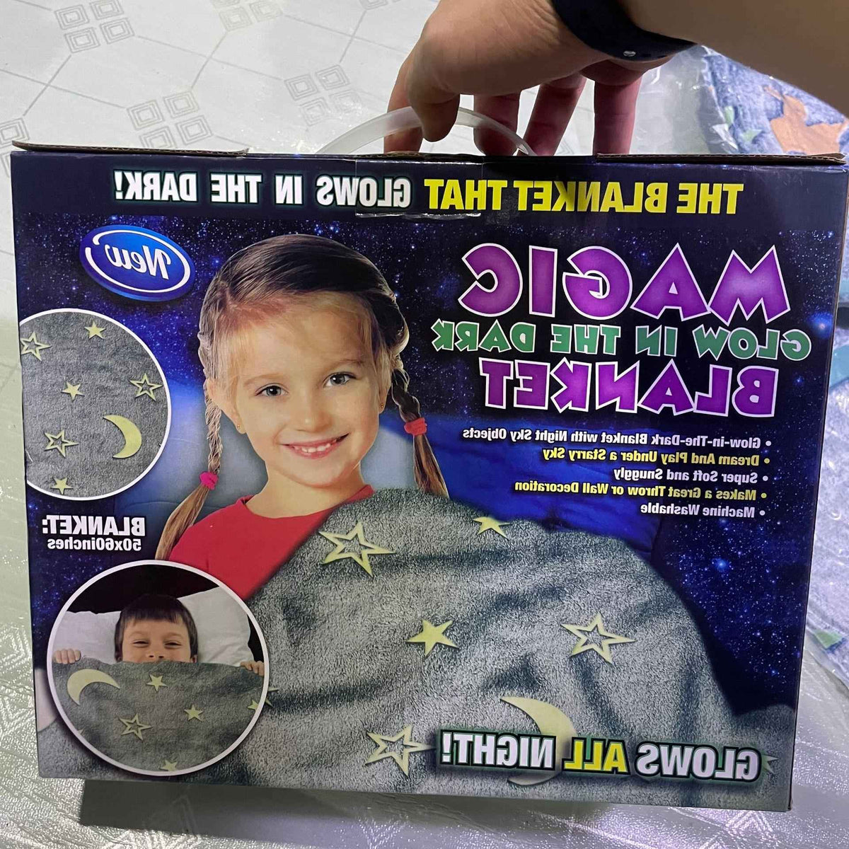 Glow in the Dark Blanket – in use