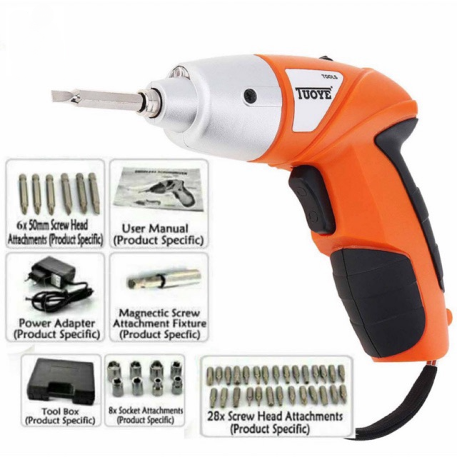 Cordless Screwdriver Set – packaging and contents