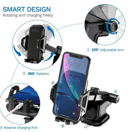 Dashboard Mobile Holder – side view
