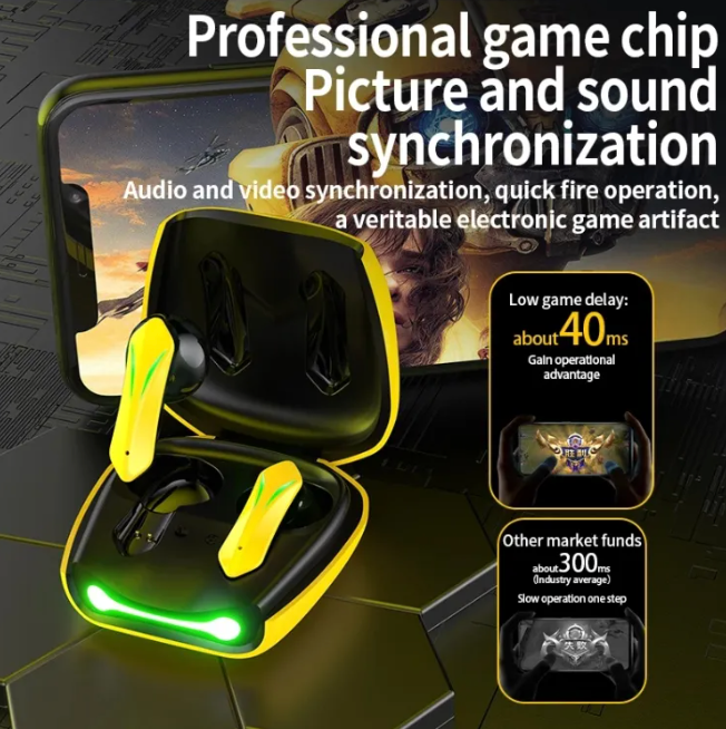 Gaming Wireless Earbuds – front view
