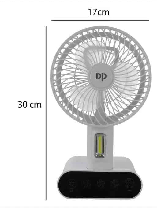 Rechargeable LED Fan – front view