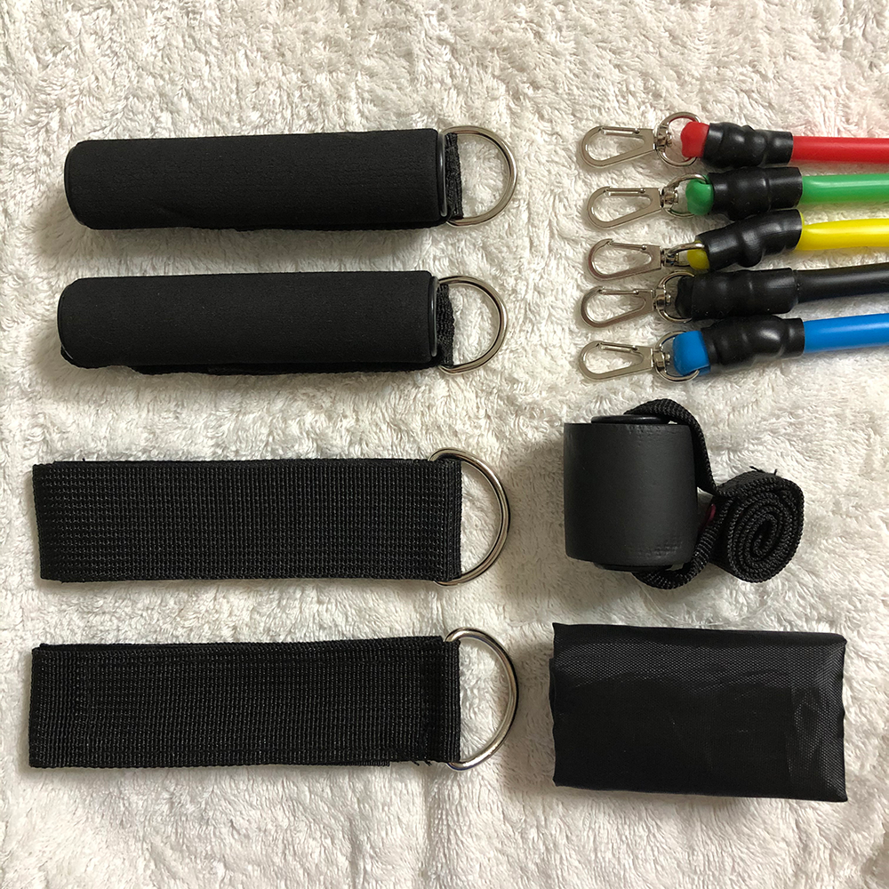 Bodybuilding Resistance Bands – packaging and contents