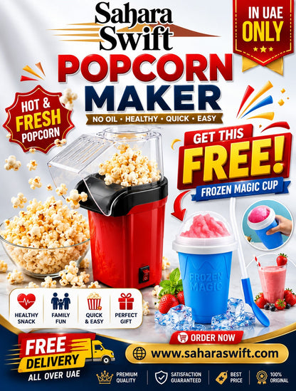 Mini Home Popcorn Maker With Free Slushy Maker