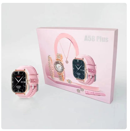 A58 Smart Watch 5-in-1 Couple Gift Set – image 3