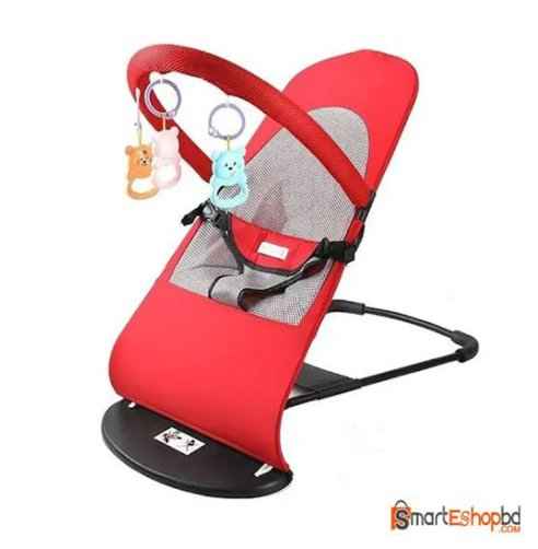 Foldable Baby Bouncer Chair with Toy Bar