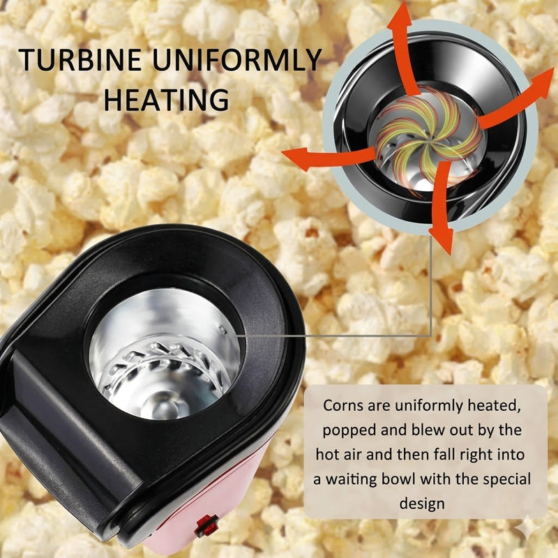 Mini Home Popcorn Maker with Measuring Cup and Removable Lid (آلة صنع الفشار المنزلية الصغيرة مع كوب قياس وغطاء قابل للإزالة)