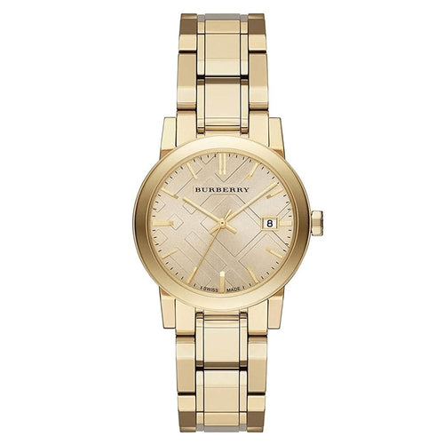 Burberry Ladies Watch The City Yellow Gold Bu9134