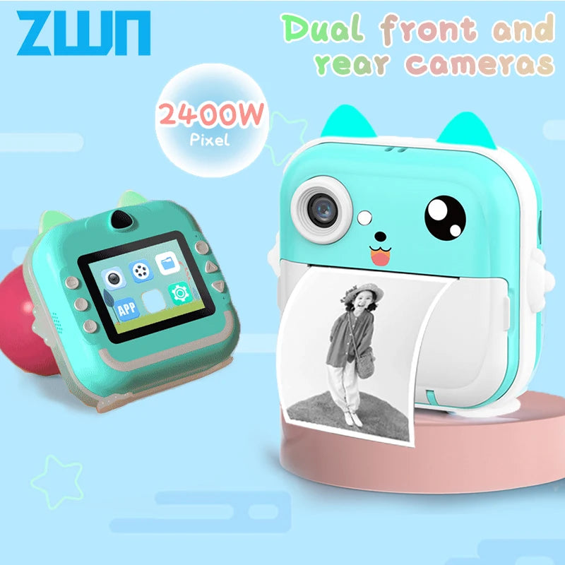 Children 1080P HD Instant Print Camera