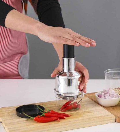 Stainless Steel Clap Chopper – Garlic and Vegetable Cutter