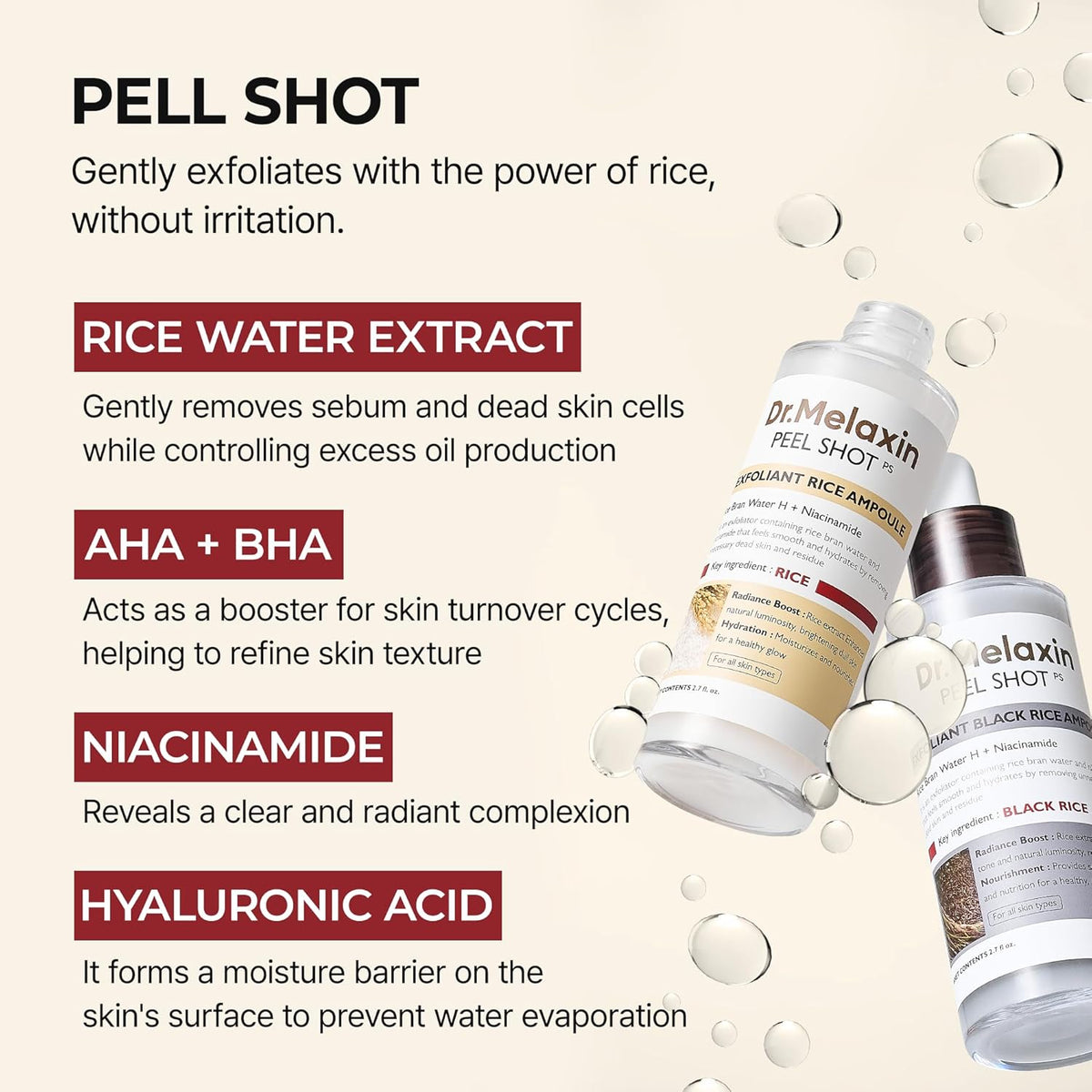 Dr. Melaxin Peel Shot Rice Ampoule – Pack of 2