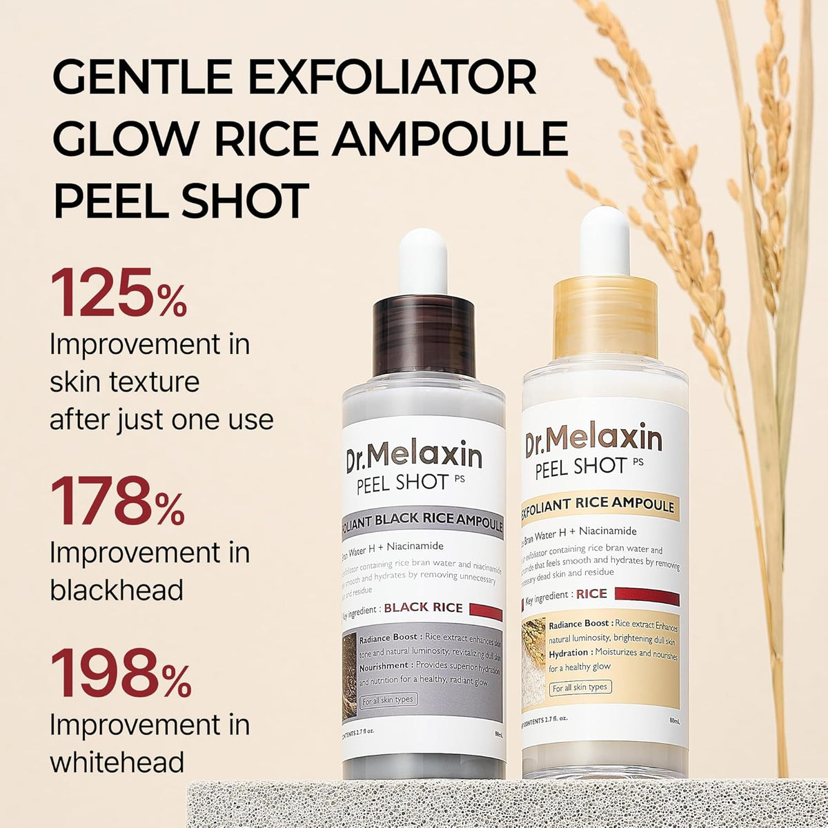 Dr. Melaxin Peel Shot Rice Ampoule – Pack of 2