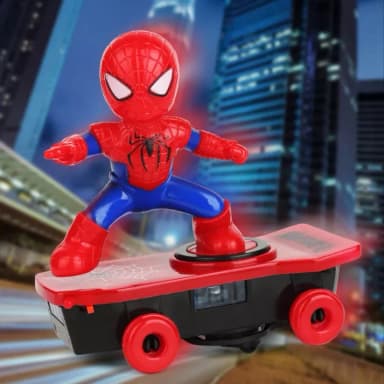 Electrifying Spider Hero Stunt Skateboard