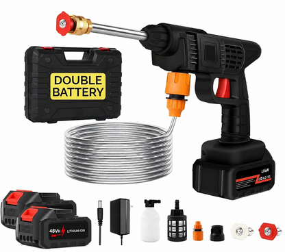 Pressure Washer For Car (Double Battery) جهاز غسيل السيارات بالضغط العالي (ببطاريتين قابلتين للشحن))